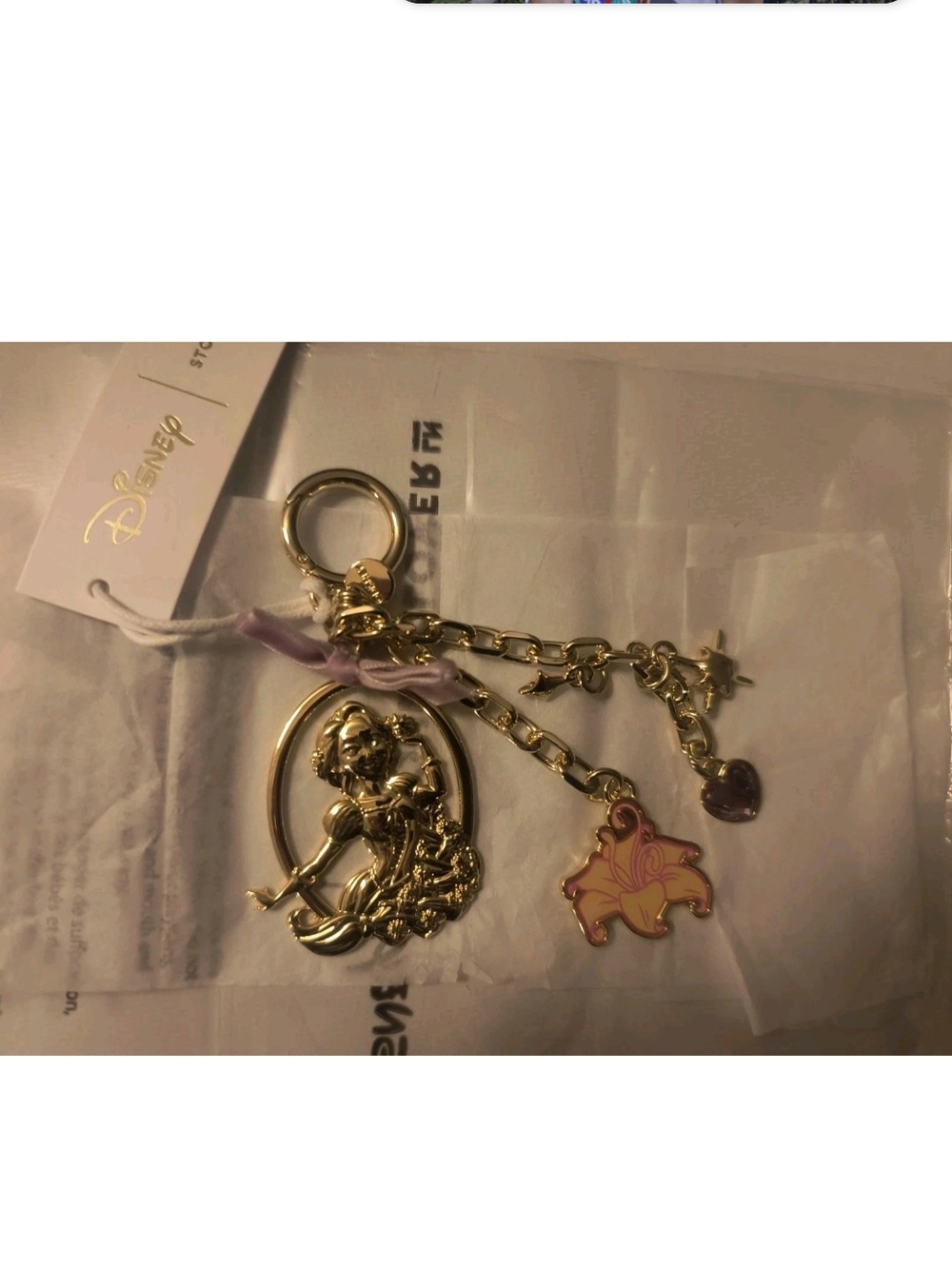 Stoney Clover Lane Disney Princess Rapunzel Charm Keychain